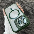 Invisible Bracket Transparent iPhone Case With CD Pattern Lens Protector - Viexta
