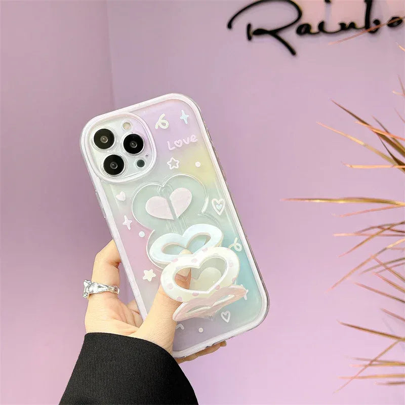 Gradual Love Wrist Strap Silicone iPhone Case - Viexta