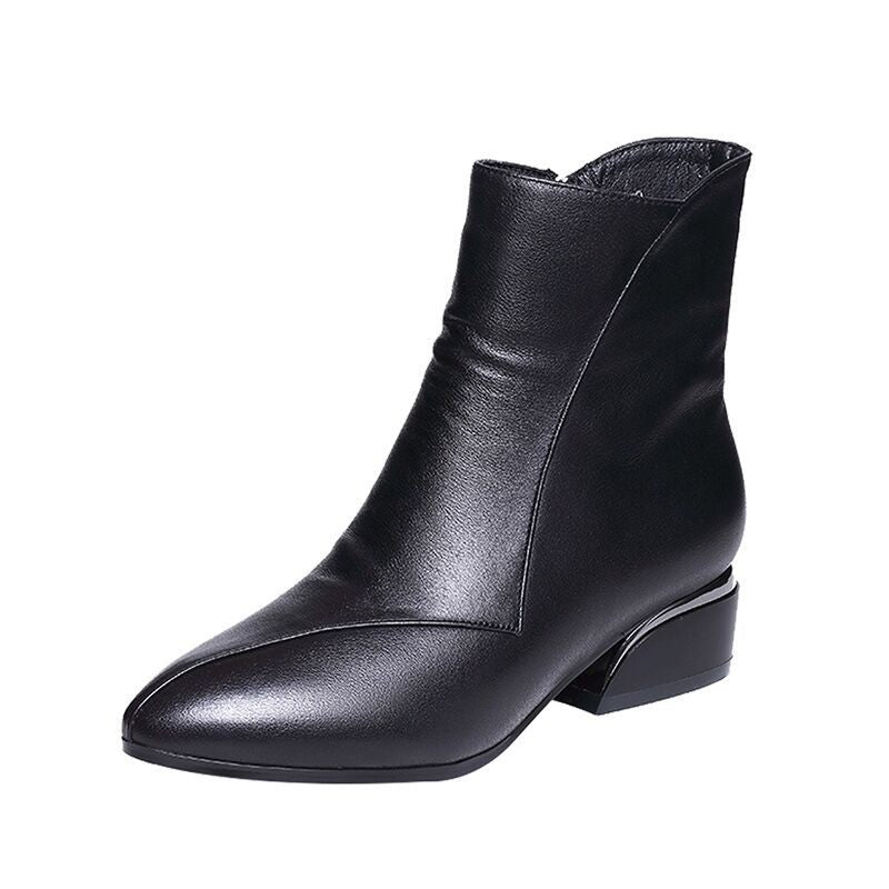 Short Tube Chunky Heel Martin Boots