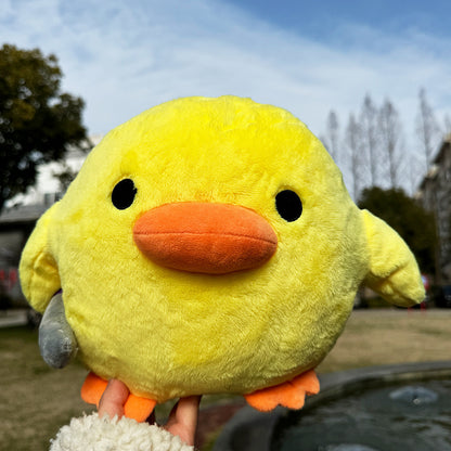 Cute Knife-holding Small Yellow Duck Plush Stuffed Doll Pillow