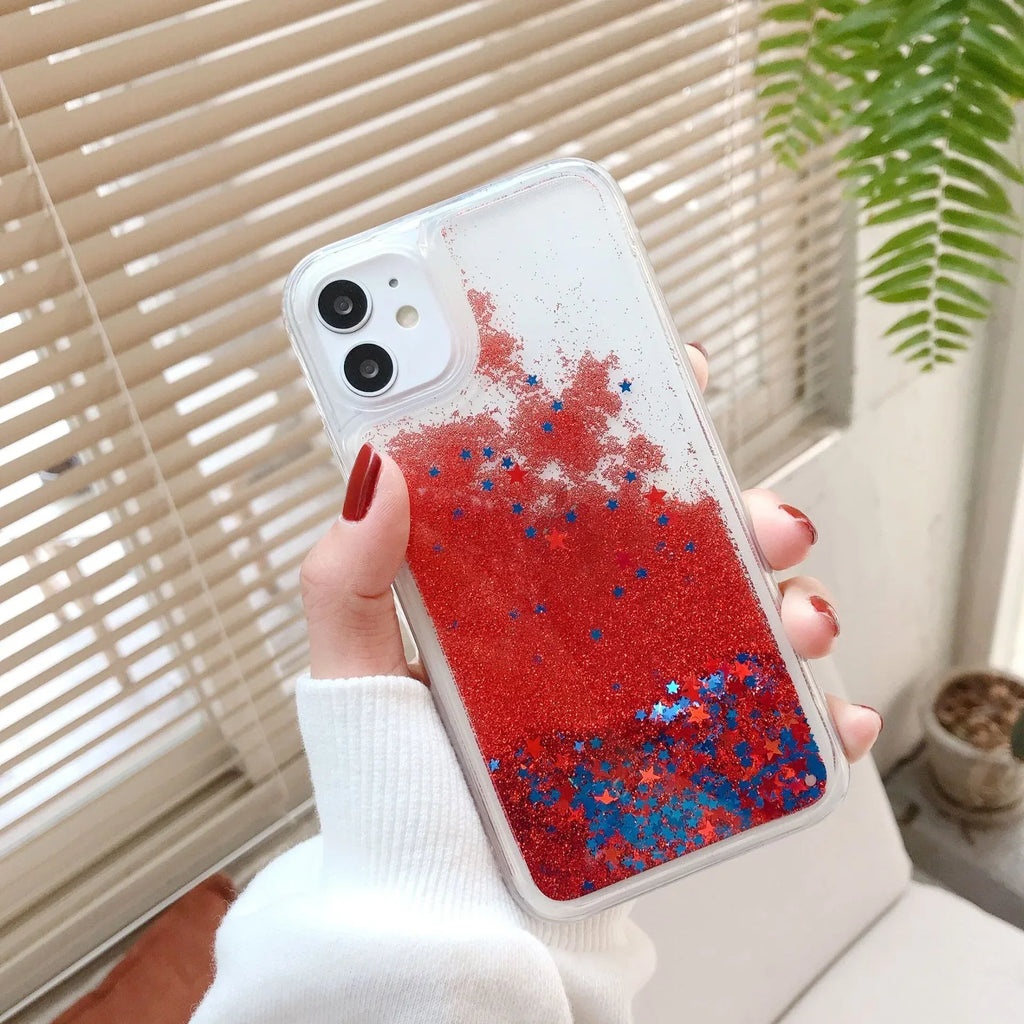 star-glitter-liquid-quicksand-iphone-case - Viexta