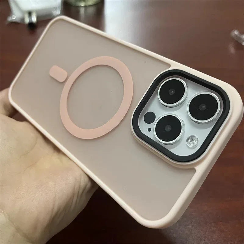 Solid Color Magnetic Frosted iPhone Case - Viexta