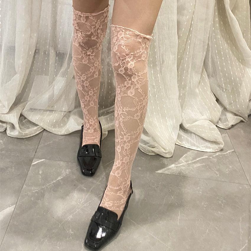 Influencer Stretch Lace Over-the-knee Stockings