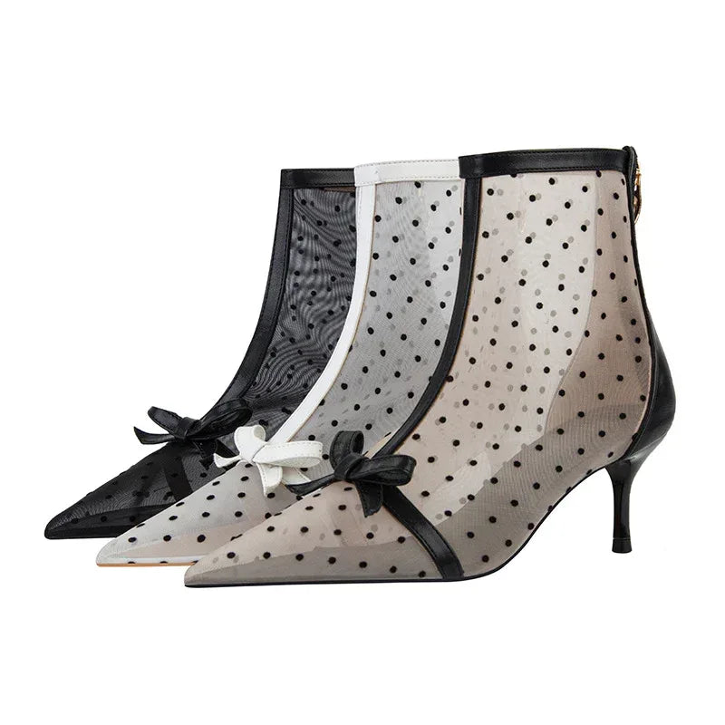 Sweet Slimming Polka Dot Heels - Viexta