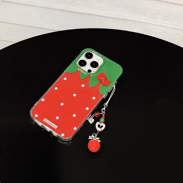Red Strawberry Silicone Anti Drop iPhone Case - Viexta