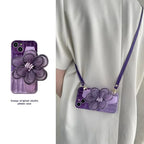 Purple Lace Floral Wristband iPhone Case - Viexta