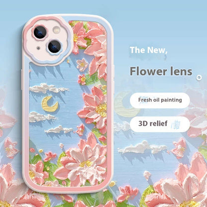 Oil Painting Flower Lens iPhone Case