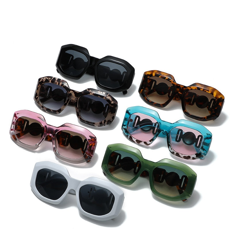 Women Men Square Sunglasses Classic Small Rectangle Sunglasses Women Vintage Brand Designer Square Sun Glasses Shades