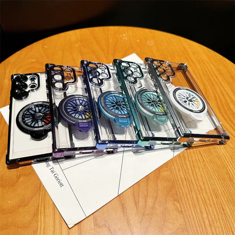 Drop-resistant Rotating Gyro Magnetic Bracket S23 Phone Case - Viexta