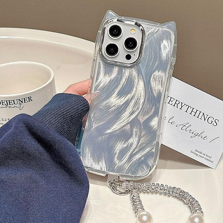 cat-ear-feather-yarn-iphone-case - Viexta