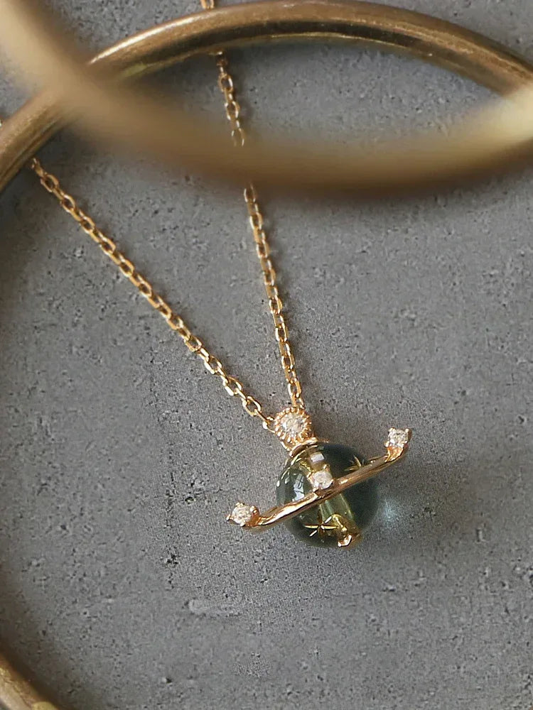 Exquisite Saturn Ornament Clavicle Chain - Viexta