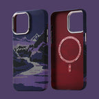 Magnetic Carbon Fiber Kevlar Texture iPhone Case - Viexta