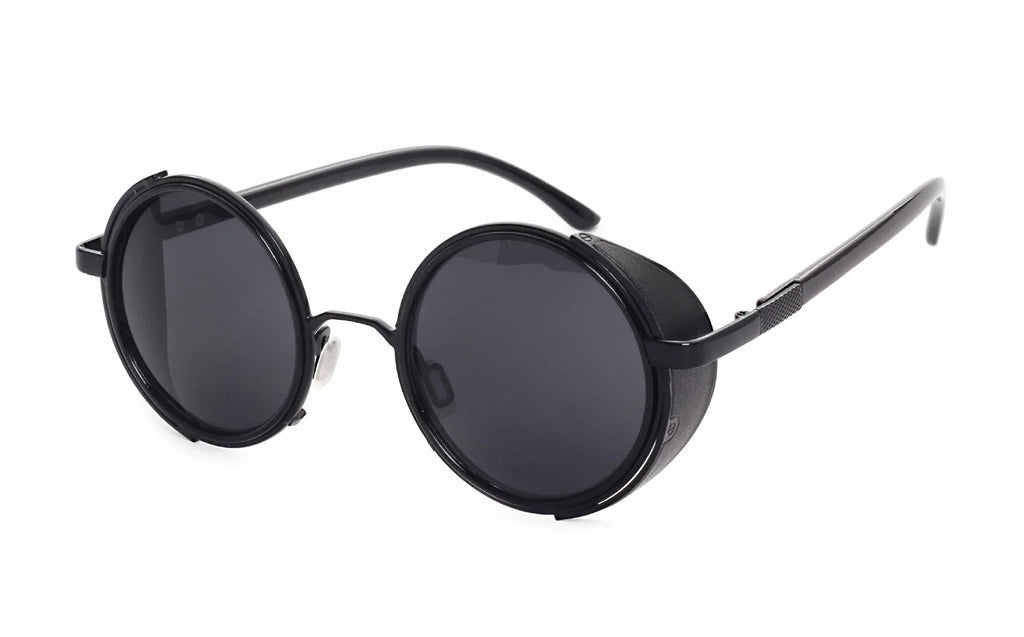 UV400 Retro Metal Round Frame Sunglasses - Viexta