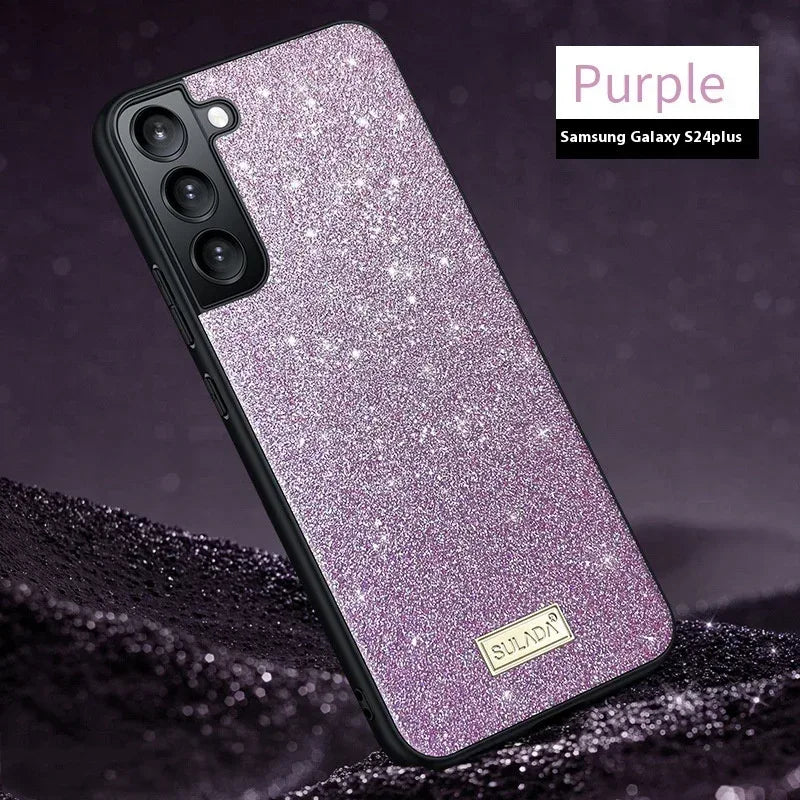 glitter-leather-case-drop-resistant-samsung-phone-case - Viexta