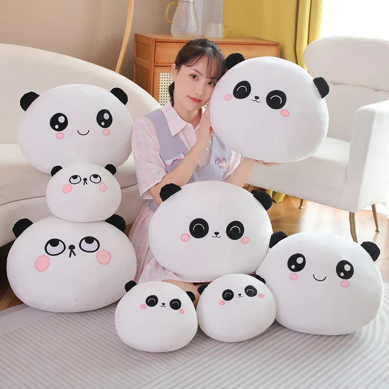Giant Panda Round Roll Pillow Plush Toy - Viexta