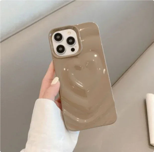 Love Wave Pattern Pleated Protective iPhone case - Viexta