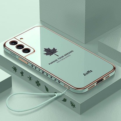 Straight Edge Electroplating Samsung Maple Leaf Case