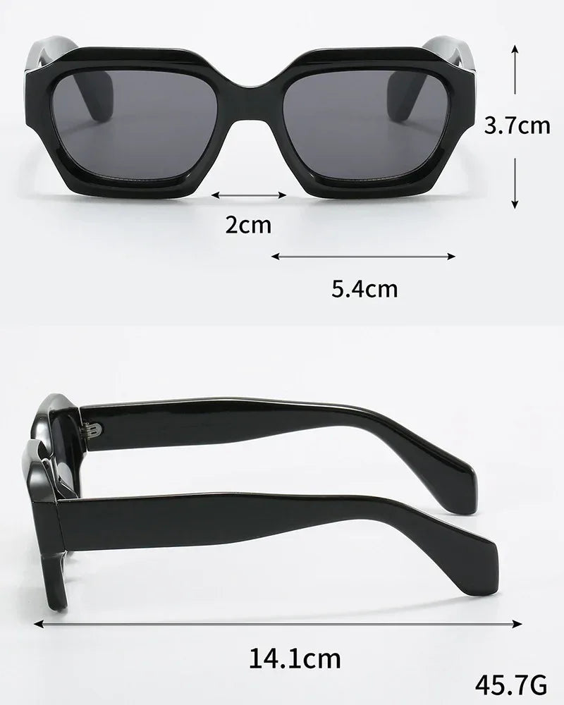 Irregular Polygonal Sunglasses with UV Protection - Viexta