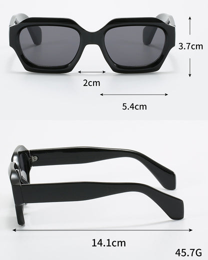 Irregular Polygonal Sunglasses with UV Protection