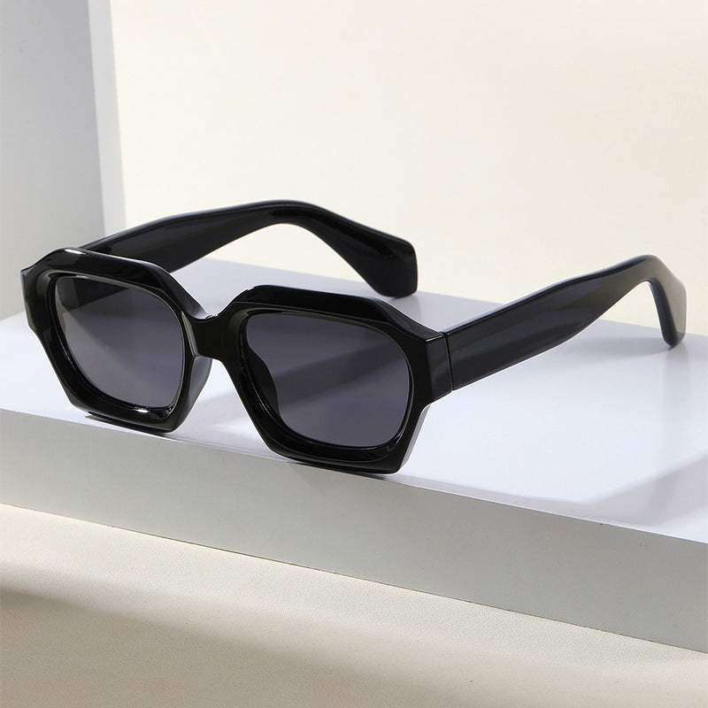 Irregular Polygonal Sunglasses with UV Protection