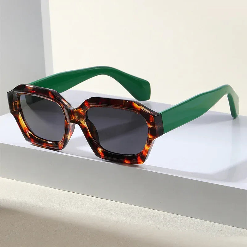 Irregular Polygonal Sunglasses with UV Protection - Viexta