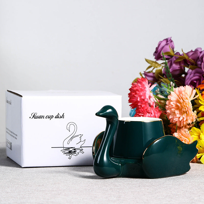 Creative Swan Ceramic Coffee Cup