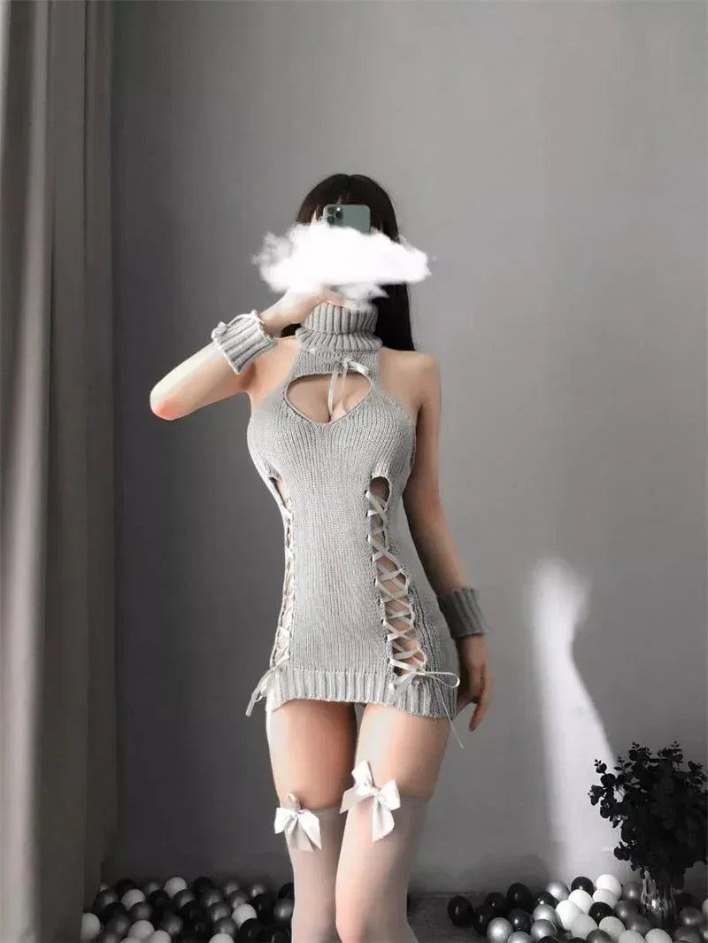 backless-temptation-pure-cute-split-strap-uniform - Viexta