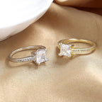 Four-claw Simulation Diamond Ring - Viexta