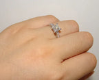 Four-claw Simulation Diamond Ring - Viexta