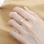 Four-claw Simulation Diamond Ring - Viexta