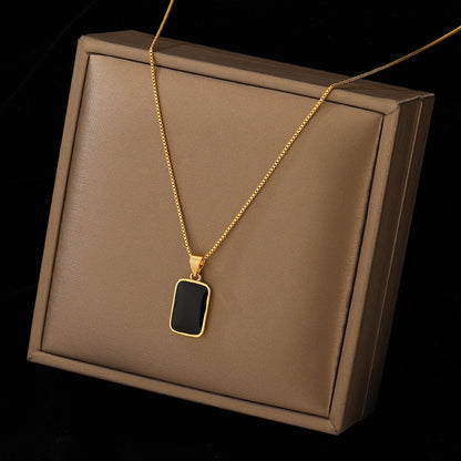 Niche 18K Gold Black Necklace