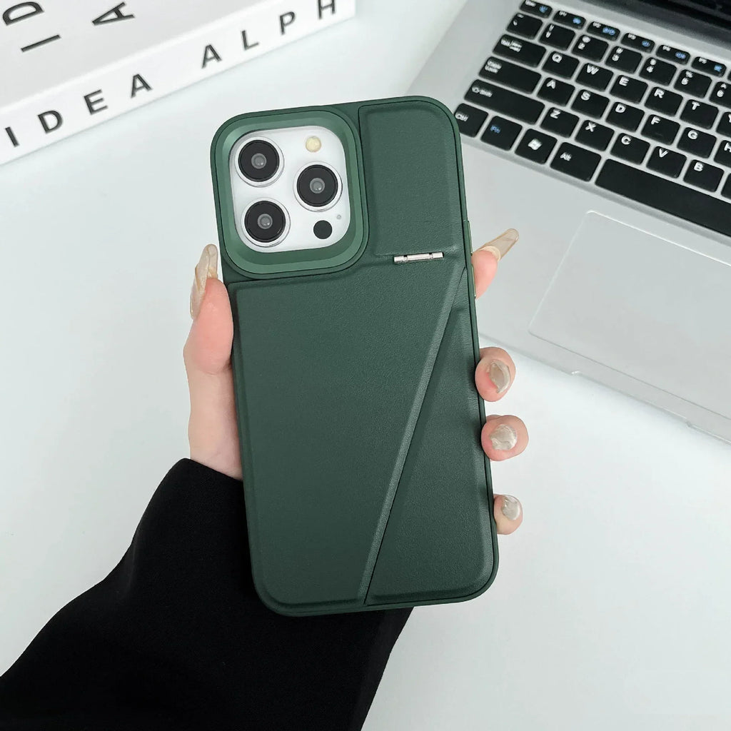 Leather Bracketed iPhone Case - Viexta
