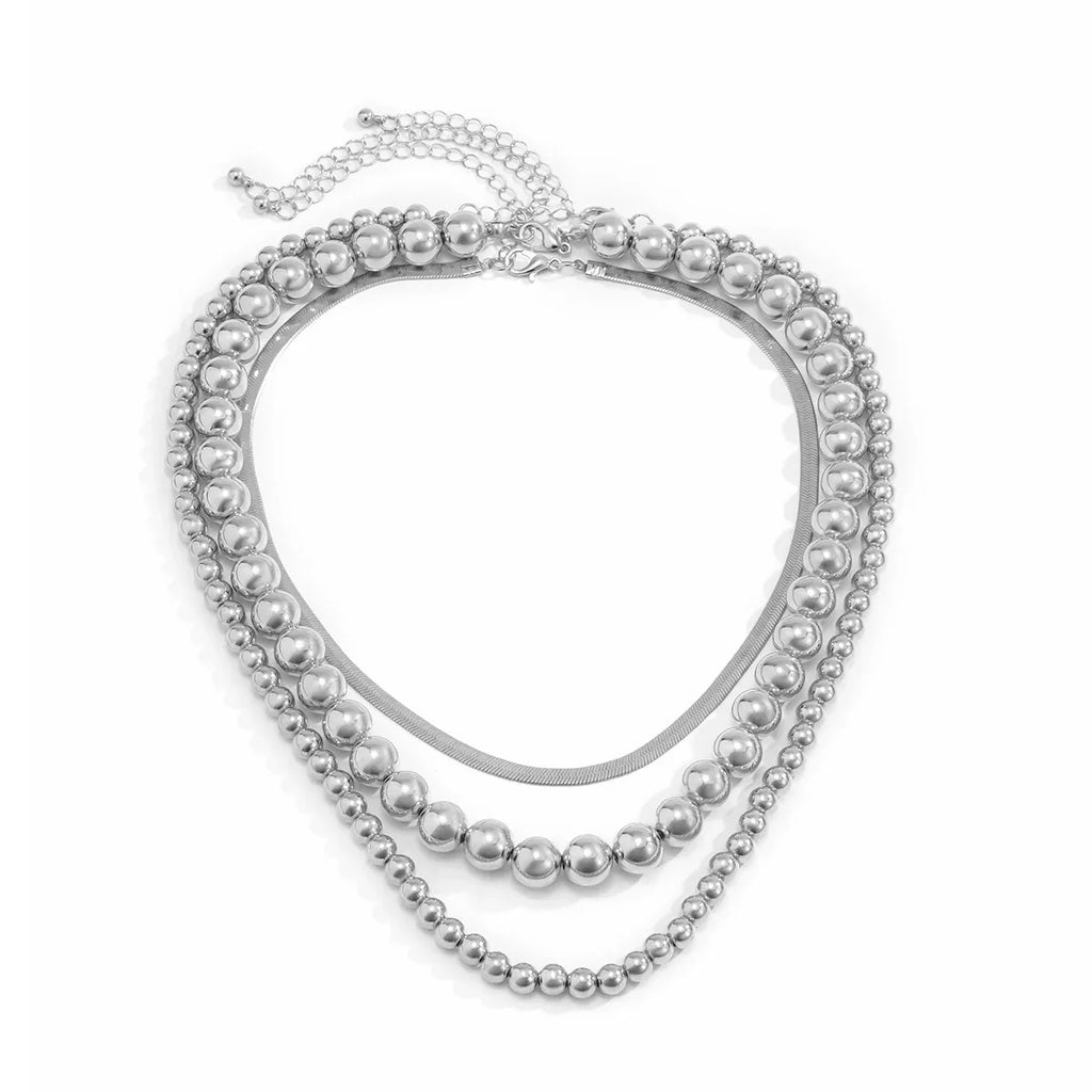 womens-beaded-metal-multi-layer-necklace - Viexta