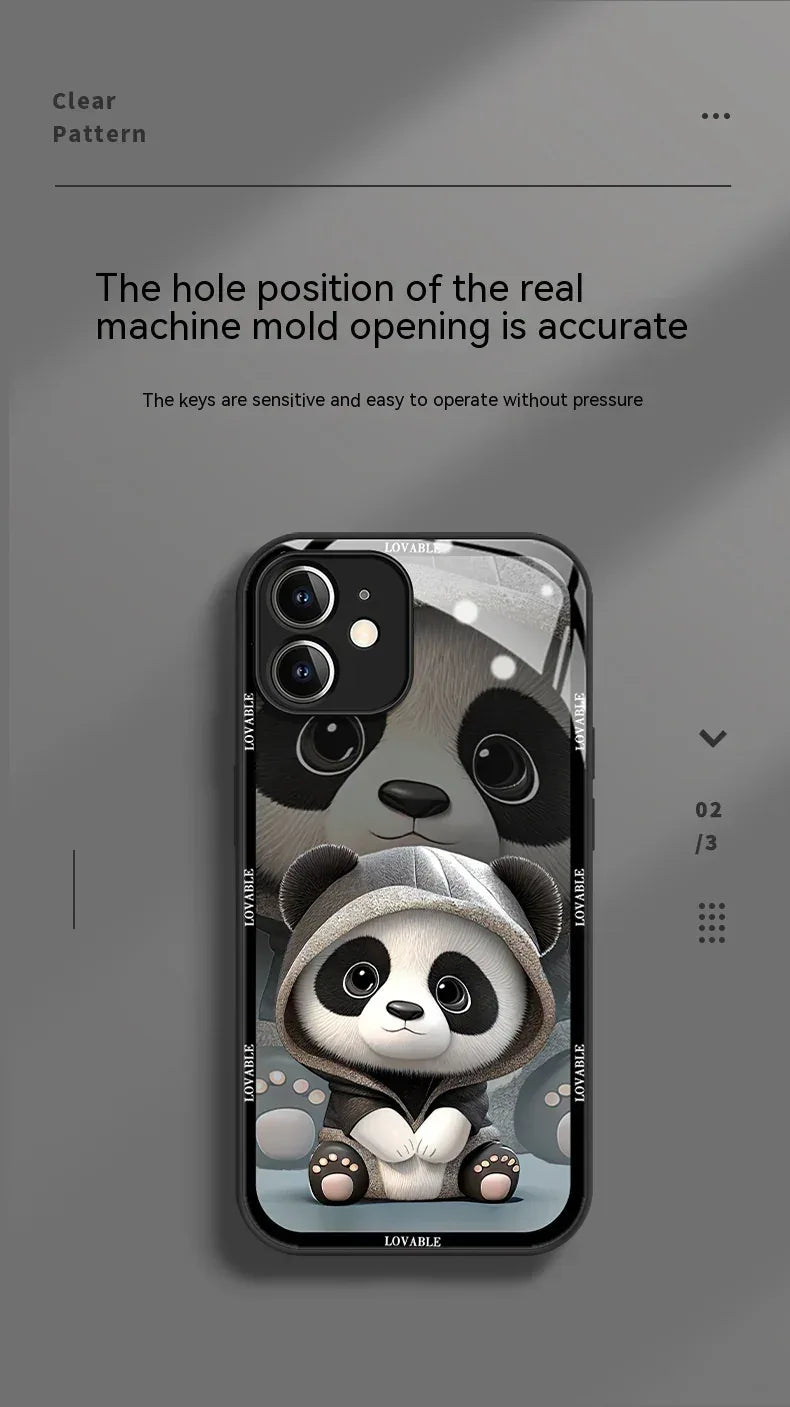 Panda Glass iPhone Case - Viexta