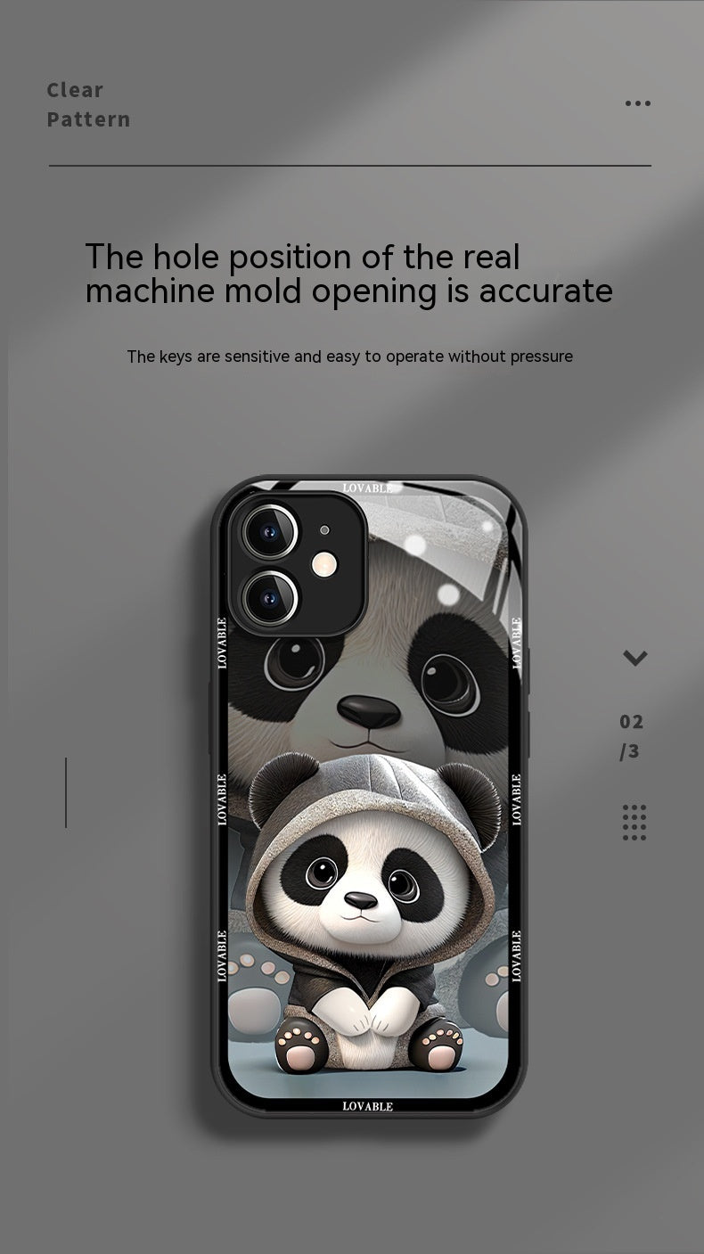 Panda Glass iPhone Case