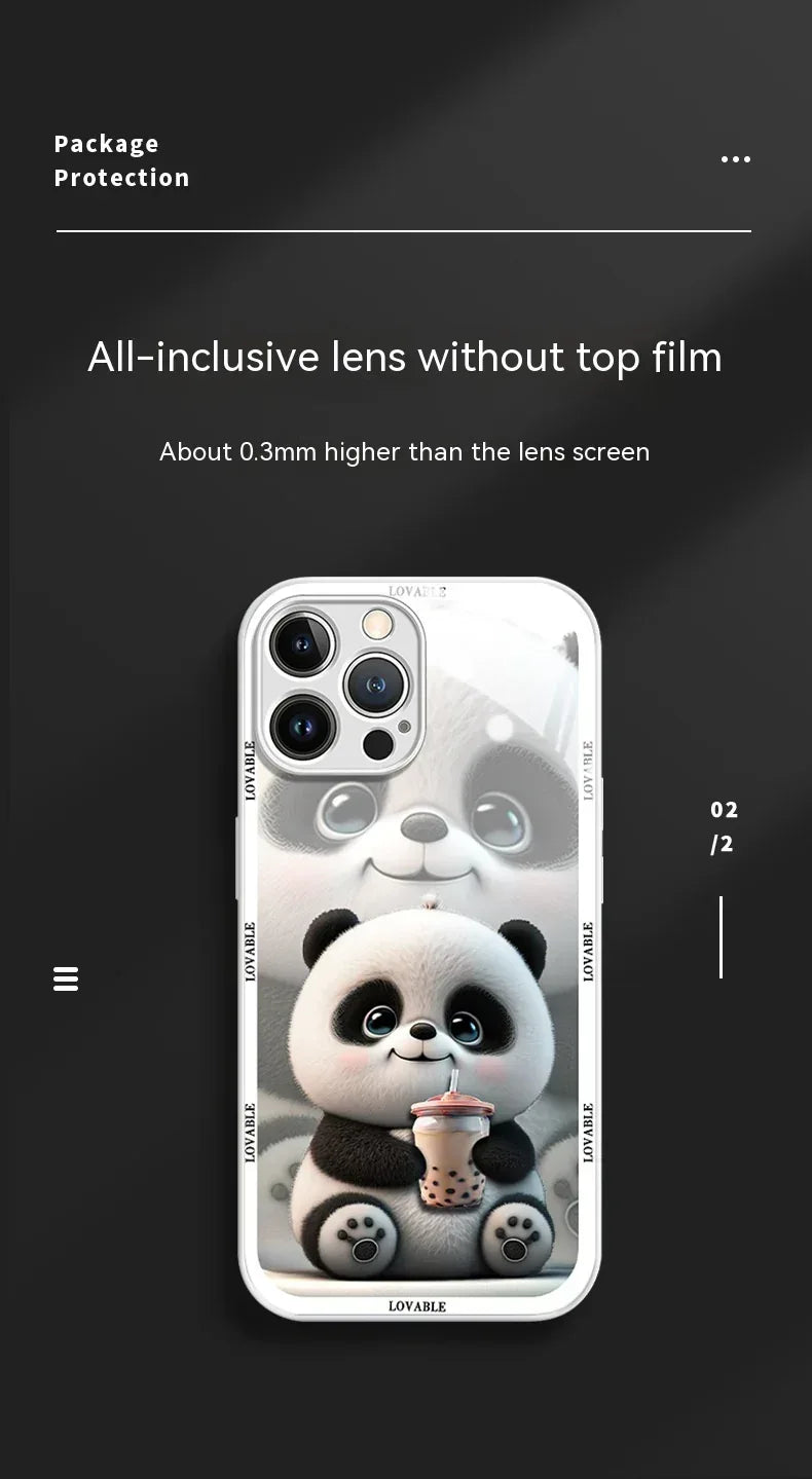 Panda Glass iPhone Case - Viexta
