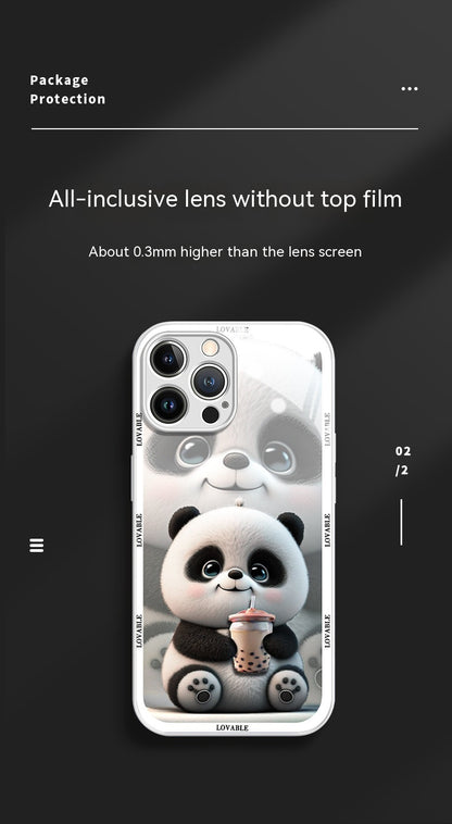 Panda Glass iPhone Case