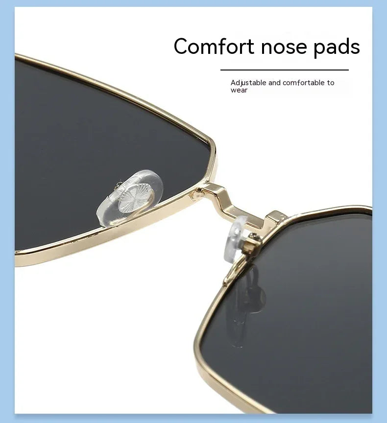 Small Frame Metal Hip Hop Sunglasses - Viexta