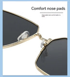 Small Frame Metal Hip Hop Sunglasses - Viexta