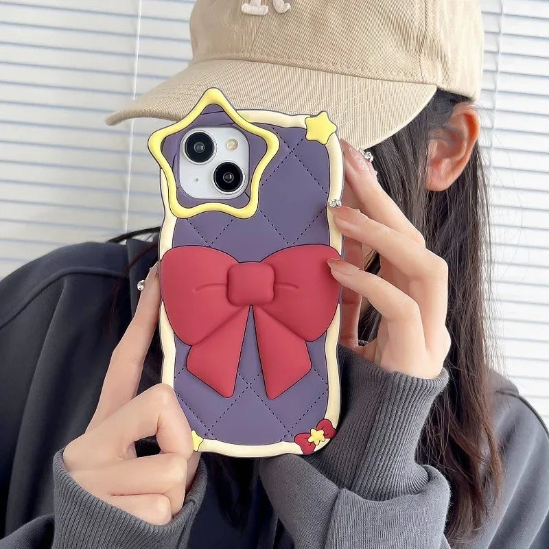 Five-pointed Star Lens Bow iPhone Case - Viexta