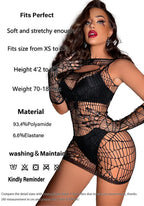 halloween-cosplay-ultra-short-skull-spider-mesh-cuff-lingerie - Viexta