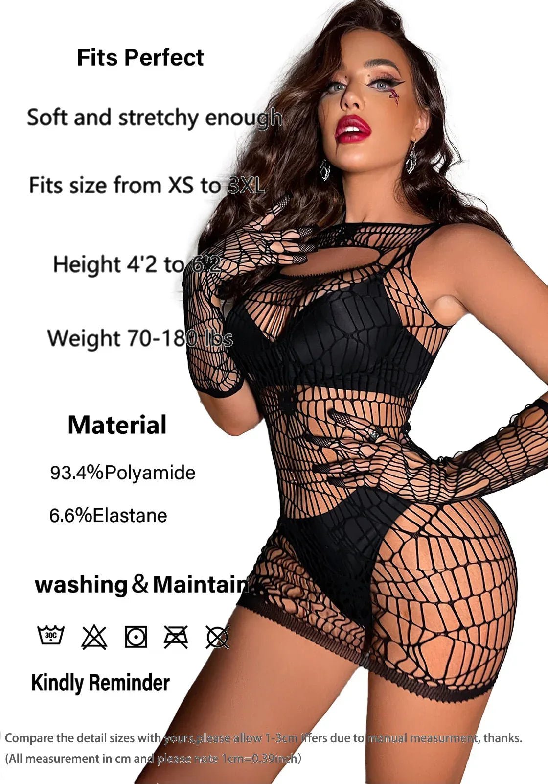 halloween-cosplay-ultra-short-skull-spider-mesh-cuff-lingerie - Viexta