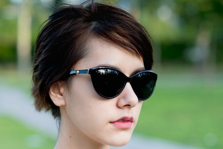 Personality Inlay Leather Polarized Sun Glasses