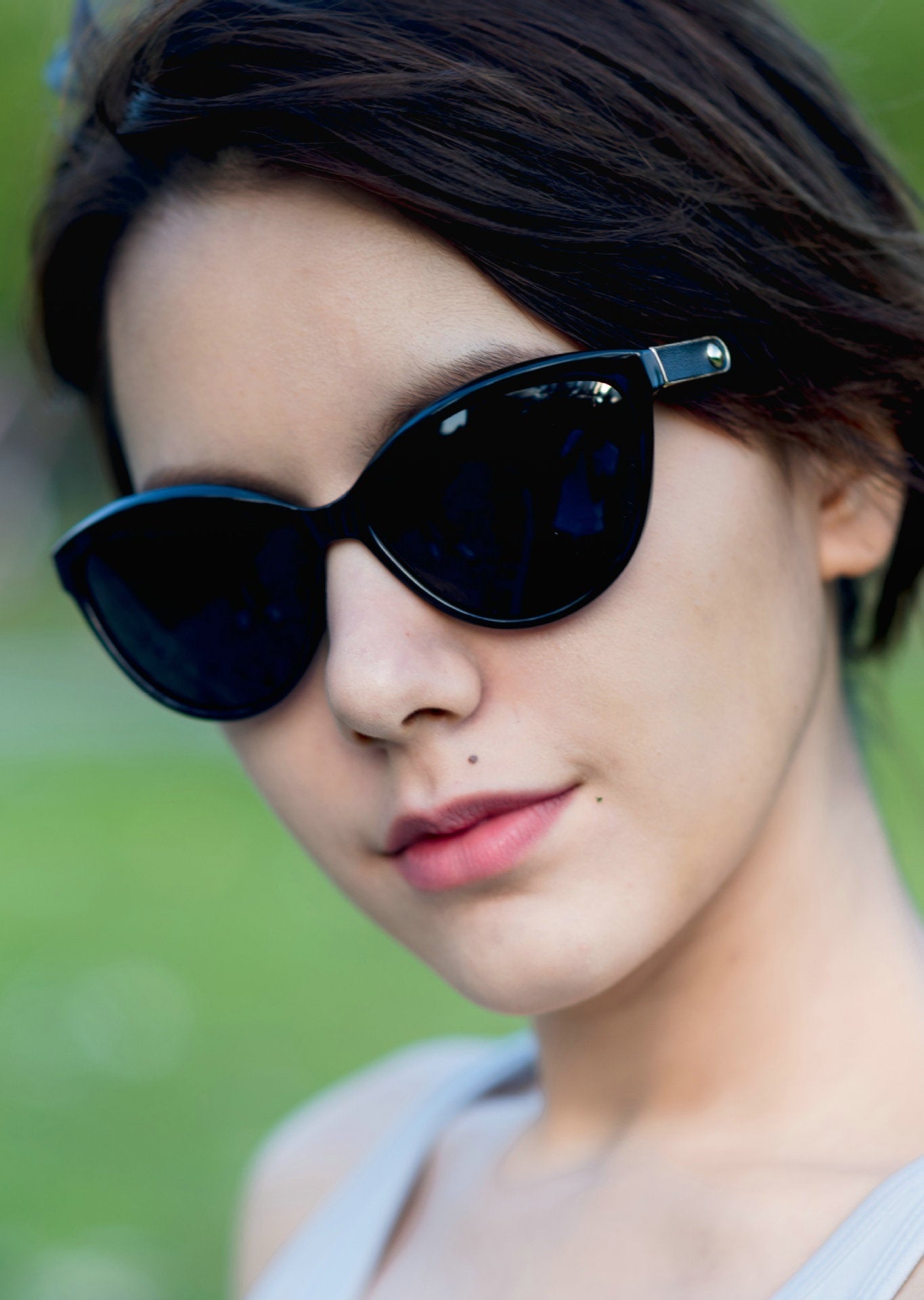 Personality Inlay Leather Polarized Sun Glasses