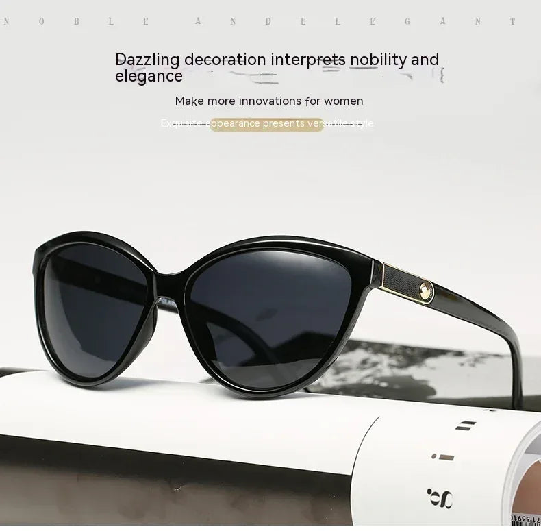 Personality Inlay Leather Polarized Sun Glasses - Viexta