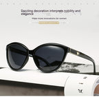 Personality Inlay Leather Polarized Sun Glasses