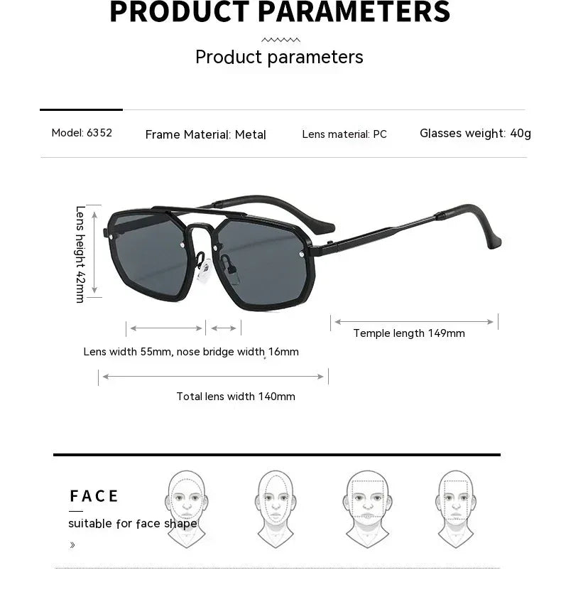 High-grade Irregular Sunglasses - Viexta