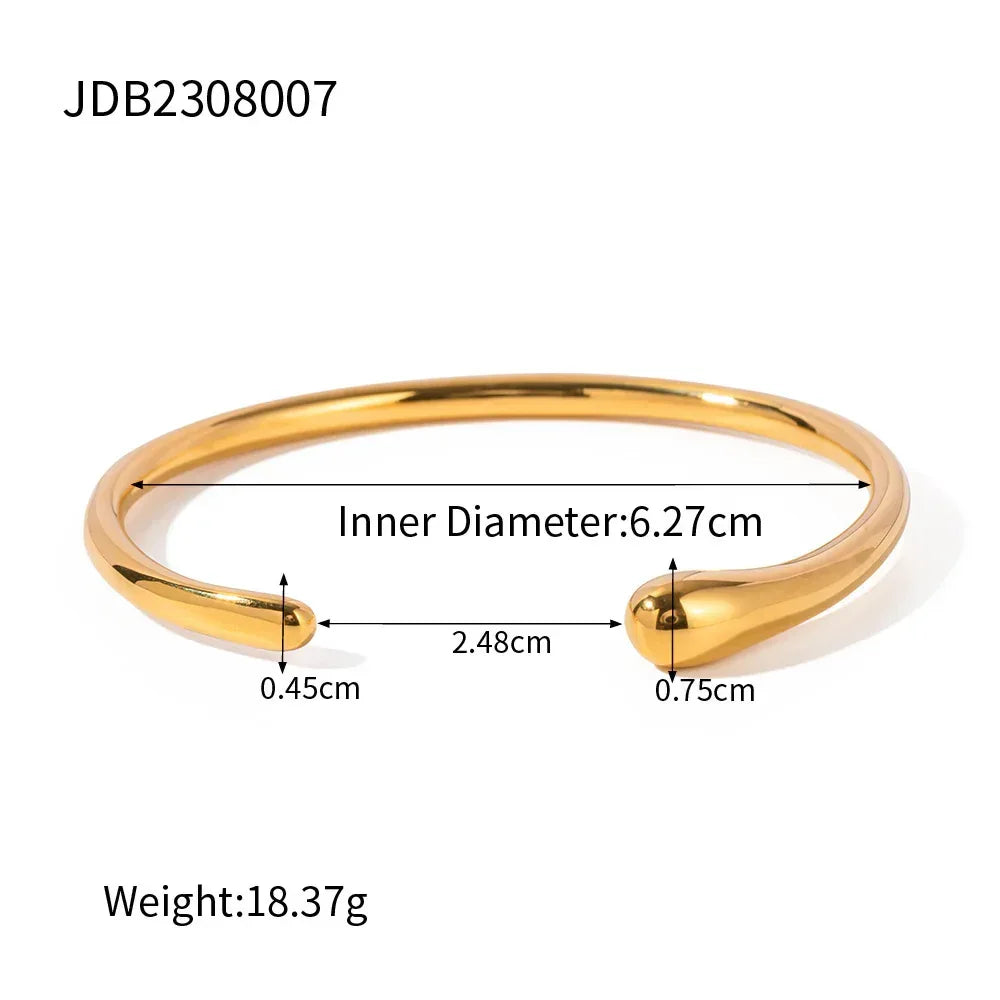 Stainless Steel Simple Opening Bracelet - Viexta
