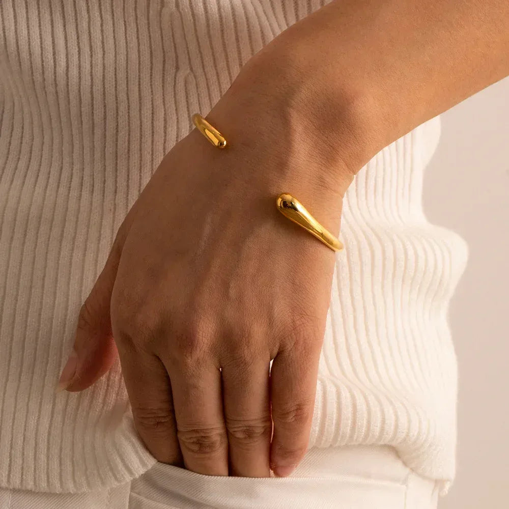 Stainless Steel Simple Opening Bracelet - Viexta
