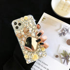 Rhinestone Mirror Diamond Bow iPhone Case - Viexta